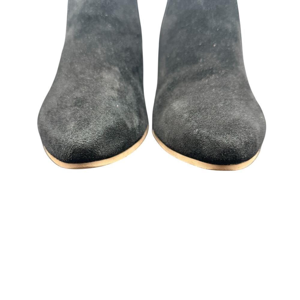 Dolce Vita Black Suede Ankle Boots Size 8 Block Heel Booties - Picture 3 of 11